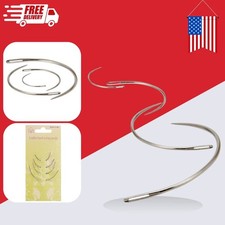 4PCS Curved Leather Sewing Needles Heavy Duty Upholstery Hand Stitch Repair Set picture