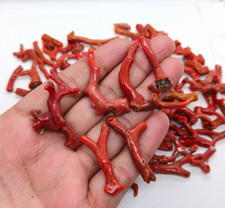 100 Crt Lot Mediterranean Sea Red Coral Rough Branch-Natural Red Coral Branch picture
