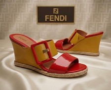 FENDI Color Block Wedge Sandals picture