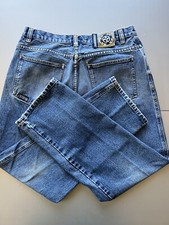 Vintage Planet Earth Baggy Skater Street Distressed Button Fly Skate Jeans 32x30 picture