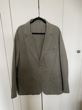 Vintage L.L.Bean Men’s 44R Olive Green 100% Cotton Field Blazer Sport Coat Utili picture
