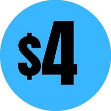Mobiusea Creation 480Pcs Blue Price Stickers | 4 Dollar Price Tags | 3/4