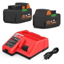 2 PACK 18V 6.5AH For Milwaukee M18 Lithium Extended Capacity Battery and Charger picture
