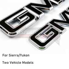 1Pc 2007-2013 For Sierra Yukon Yukon XL Front Grille Emblem Badge Gloss Black picture