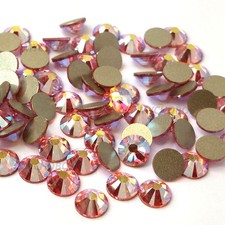 Swarovski 2058/2088 crystal flatback rhinestones 144 pink LIGHT ROSE AB (223 AB) picture
