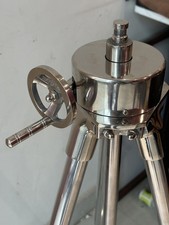 Vintage Nautical Floor Standing Tripod Antique Heavy Silver Nautical Gift 39
