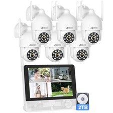 ANRAN CCTV Security Camera System WiFi 5MP IP 2Way Audio 360°PTZ 12