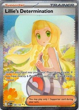 Lillie's Determination Holo Special Illustration Rare Mega Evolution 184/132 NM picture