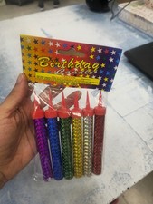 Package Of 6x 5 Inches Sparkling Birthday Candles  picture