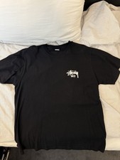 Worn Stussy Men's Short Sleeve T-Shirt Tokyo Size L Black picture