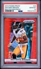 2013 Panini Prizm Antonio Brown #20 Red Pulsar Prizm PSA 10 Pittsburgh Steelers picture