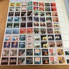 Vintage 1970s Music Club Record Sticker Stamp Sheet Audition Post Cards picture