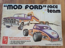 Vintage AMT Mod Ford Race Team 1:25 Scale Model Kit T566 picture