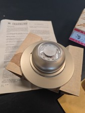 NOS Honeywell Round Heating or Cooling Thermostat T87F 1867 With Plate Vintage picture