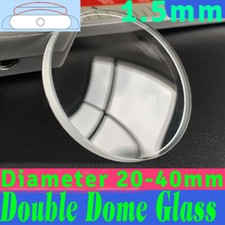 1.5mm Double Dome Watch Crystal 20mm-40mm Mineral Mirror Round Watch Glass Lens picture