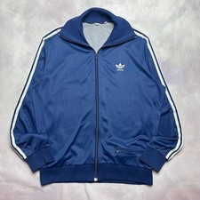 Vintage 70s 80s Adidas Ventex Track Jacket Blue Made in France Size 180 L picture