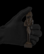 Rare Authentic Ancient Egyptian Antique Anubis God Stone Statue Figure BC picture