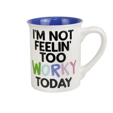 Enesco Our Name is Mud Not Feeling Too Worky Coffee Mug 16 Ounce picture