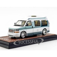 1:64 BN GOC White Green GMC Savana Cutaway Van MPV Diecast Car Model picture
