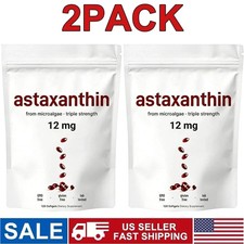2 Pack | Astaxanthin 12mg, 120 Softgels, 4 Month Supply-NEW picture