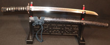 Antique Wakizashi Gunome Hamon - Heavy Tsuba Aogaimijin Saya 青貝微塵鞘, Edo Period picture
