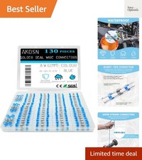 130 PCS Blue Heat Shrink Butt Connectors,16-14 AWG, Self Soldering Butt Conne... picture