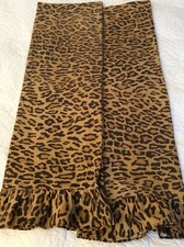 Ralph Lauren Aragon Leopard Animal Print King Ruffled Pillow Case Set (x2) NWOT picture