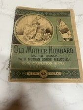 Rare OLD MOTHER HUBBARD Magical Changes With Mother Goose Melodies Antique 1800s picture