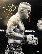 Dustin Poirier autographed signed inscribed 16x20 photo UFC The Diamond PSA COA picture