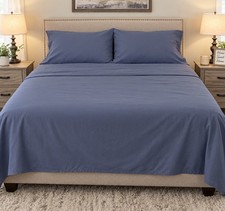 SONOMA Good For LIFE Sheet SET 400 THREAD COUNT INFINITY BLUE 2PIECE KING Sateen picture