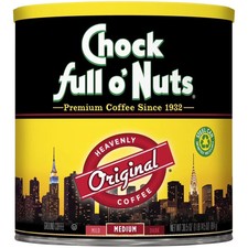 Chock Full o'Nuts Original Medium Roast Ground Coffee Heavenly Coffee 30.5 oz picture