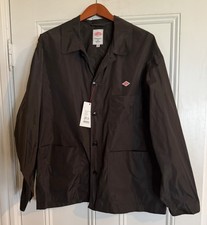 DANTON Men’s Nylon Taffeta Shirt  Jacket Charcoal NEW Size 44 Large/X-Large picture