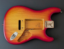 Warmoth Stratocaster Strat Swamp Ash BODY Cherry Burst - Fender Licensed picture