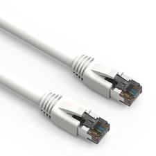 20 Pack of 2Ft CAT8 S/FTP Ethernet Network Cable White 24AWG picture