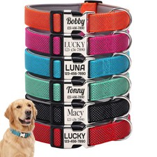 PawTrail Personalized Dog Collar Laser Engraved Name & Phone Reflective Neoprene picture