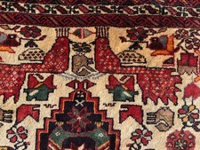 ANTIQUE TRIBAL RUG 4x7 Handwoven oriental handmade old VINTAGE real wool 3x7 4x6 picture