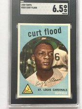 1959 Topps #353 Curt Flood Cardinals SGC 6.5 picture