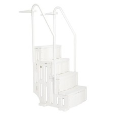 Swimming Pool Ladder Heavy-Duty Non-slip Foot 4 Step Above Ground with Handrails picture
