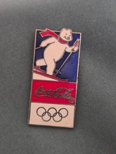 Vintage Coca Cola 1994 Winter Olympics pin - skiing picture