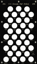 Black Capital Plastics Complete Kennedy Half Dollars 1964-1978 Holder picture