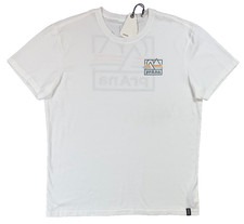 Men's prAna White Spectrum Graphic Short Sleeve T-Shirt Size Large picture