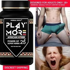 Authentic Play More African Herbs 60 Capsules Only For Adult Men Sealed Bottle picture