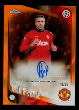 ROBIN VAN PERSIE 2025-26 Topps Chrome UEFA Club Auto Orange Lava Refractor /25 picture