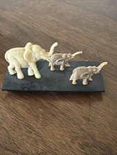 Set Of 3 Vintage Miniature Celluloid Toy Figurines of Elephants Made in Japan picture