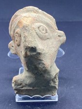 Ancient Old Authentic fawn terracotta head, early 2nd Millennium B.C. picture