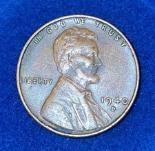 1940 D Lincoln Wheat Cent Penny **FREE SHIPPING** picture