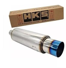 HKS HI-Power Titanium Face Blue Exhaust Muffler Inlet 3