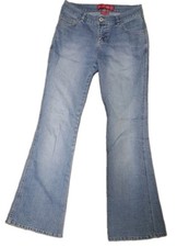 Y2K GLO Jeans Mid Rise Flare Bootcut Light Wash Size 3 Vintage Trashy Grunge picture