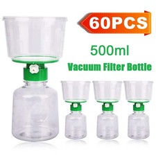 60PK Lab Polystyrene Bottle Top Vacuum Sterile Filter Graduated Clear 0.22um PES picture