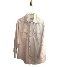 Rockmount Ranch Wear Mens 16-32 White Western Pearl Snap Shirt Saddle Stitch USA picture